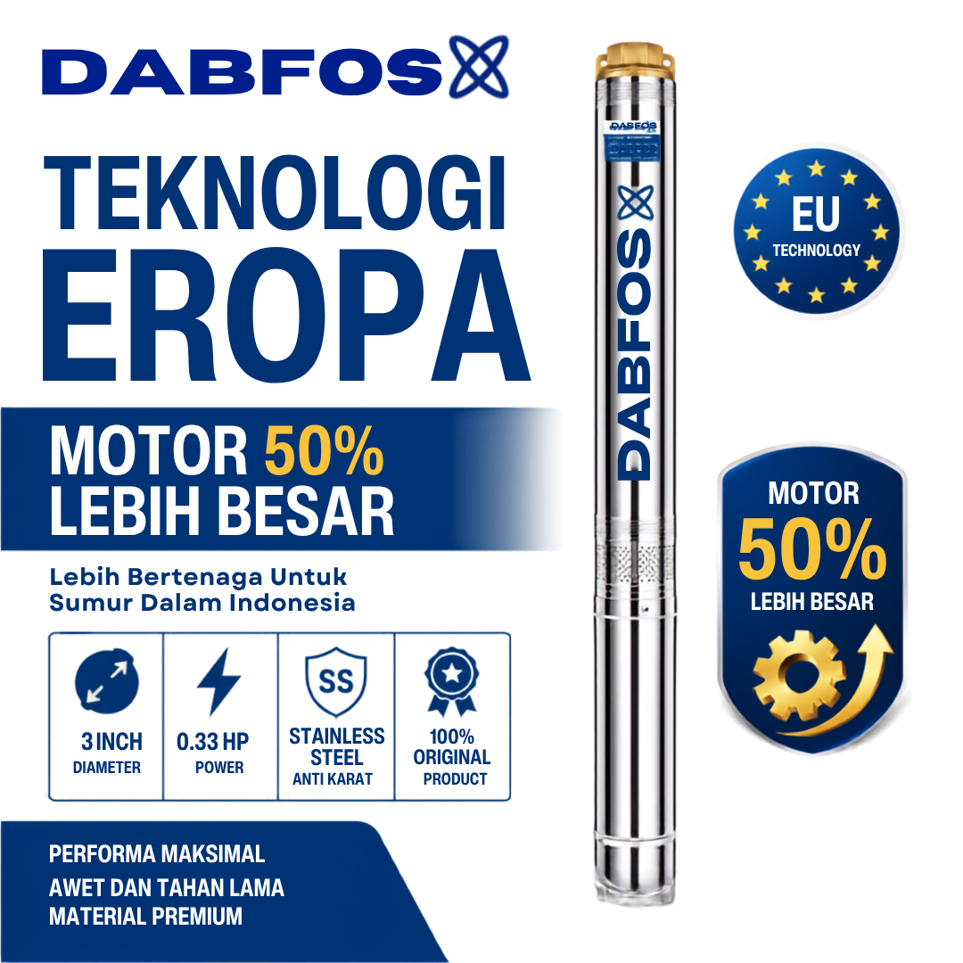 DABFOS 3 Inch 0.33 HP