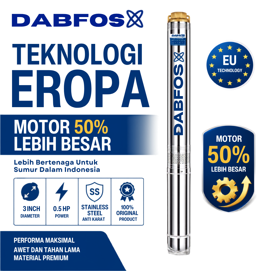DABFOS 3 Inch 0.5 HP